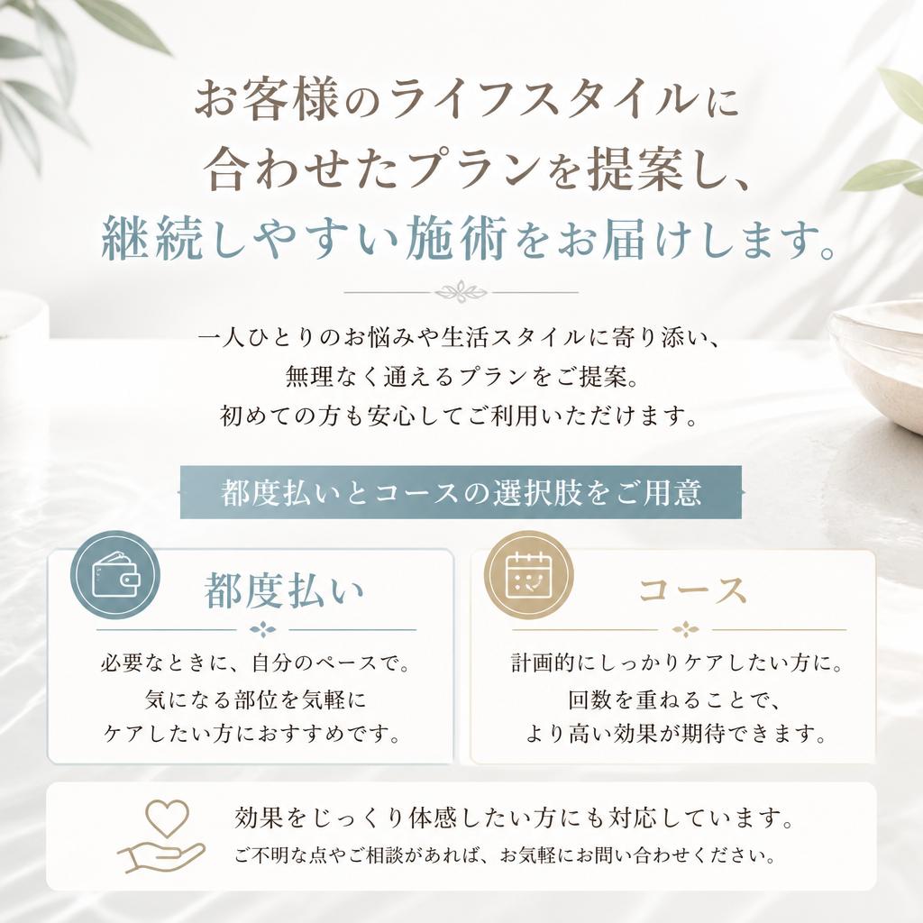 効果を実感するための通いやすさ