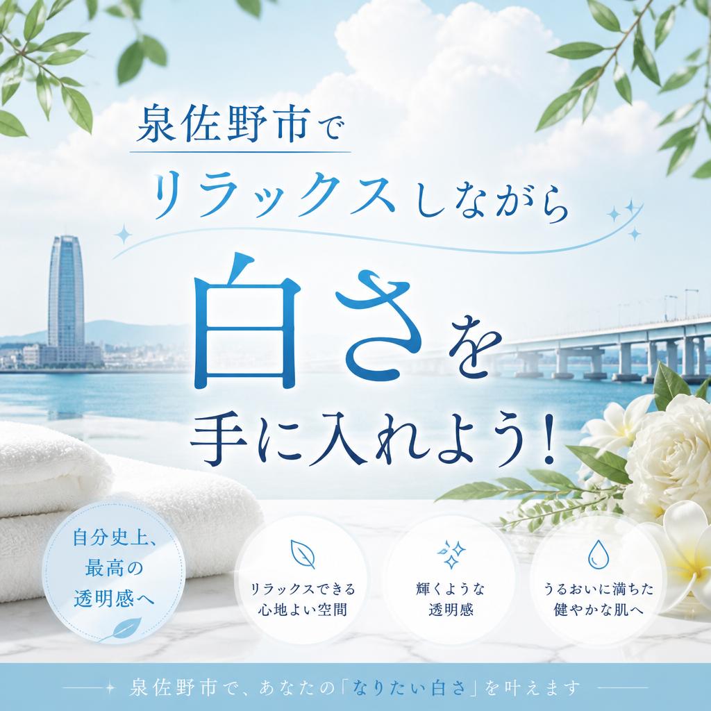 泉佐野市でリラックスしながら白さを手に入れよう！